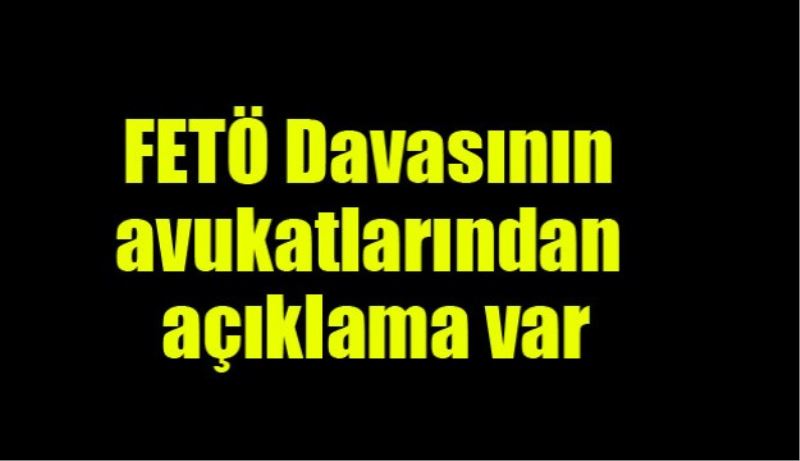 FETÖ davasının avukatlarından açıklama 