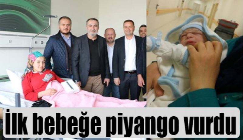 İlk bebeğe piyango vurdu