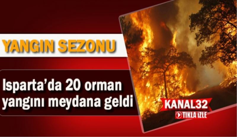 Isparta’da 20 orman yangını meydana geldi