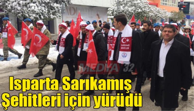 Isparta Sarıkamış Şehitleri için yürüdü