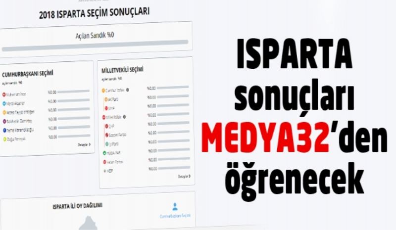 Isparta seçim sonuçlarını MEDYA32