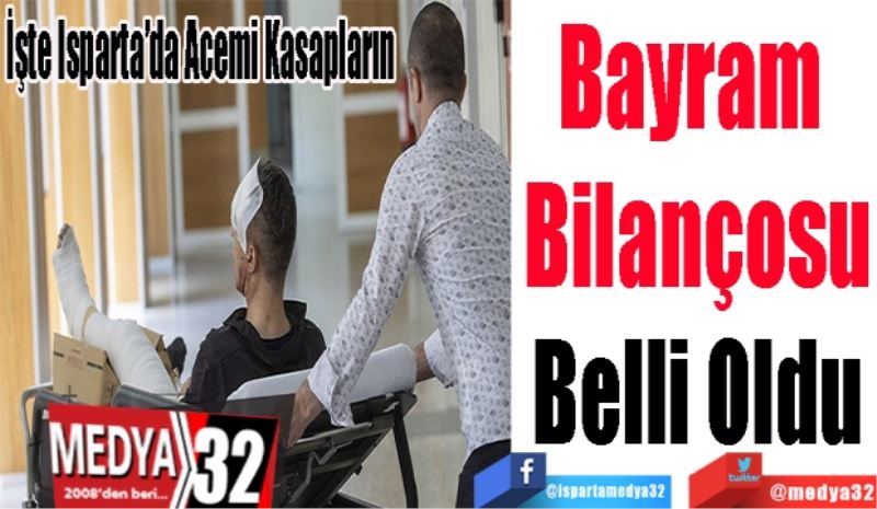 İşte Isparta’da Acemi Kasapların; 
Bayram 
Bilançosu
Belli Oldu 
