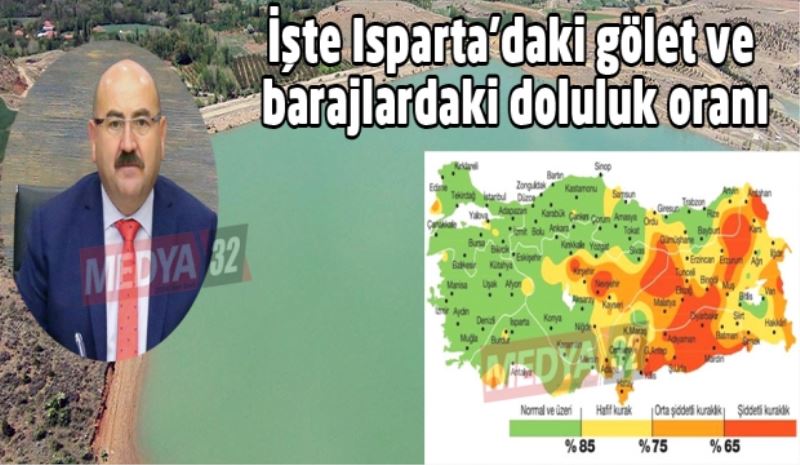 İşte Isparta’daki gölet ve barajlardaki doluluk oranı