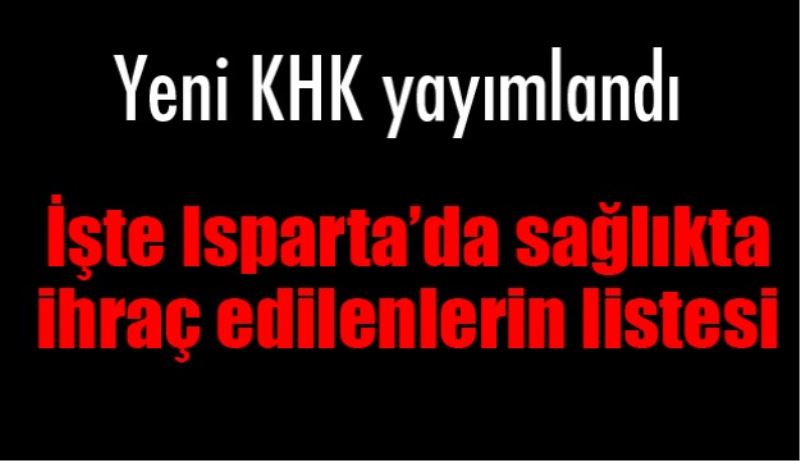 İşte Isparta