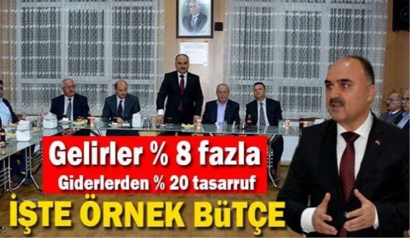 İşte örnek bütçe; Gelirler % 8 fazla, Giderlerden % 20 tasarruf