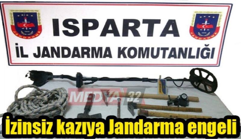 İzinsiz kazıya Jandarma engeli