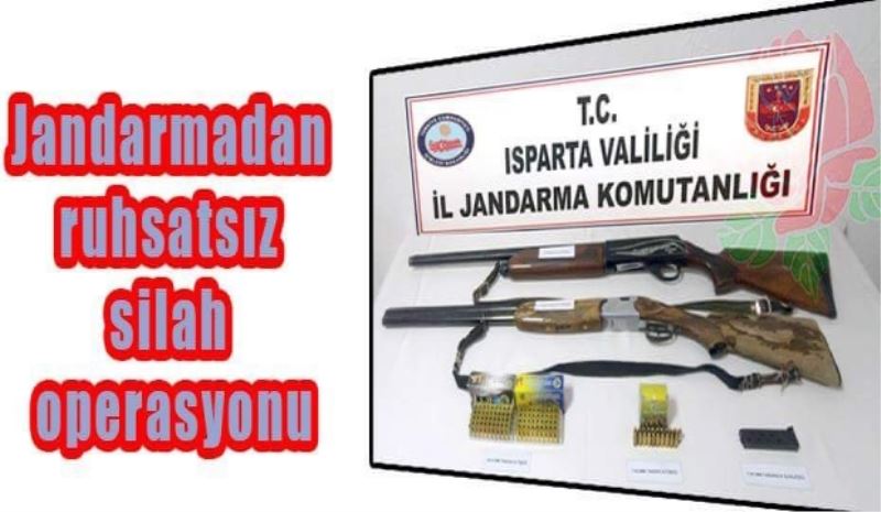 Jandarmadan kaçak silah operasyonu