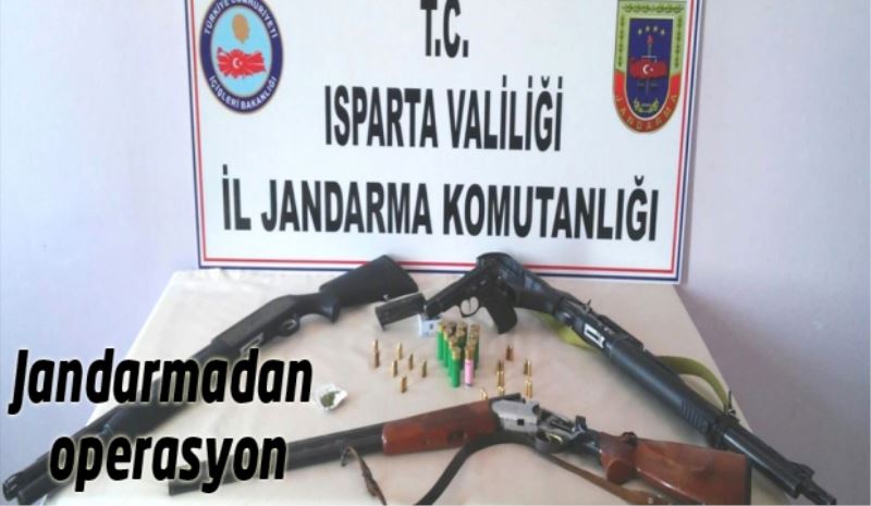 Jandarmadan uyuşturucu ve silah kaçakçılığı operasyonu