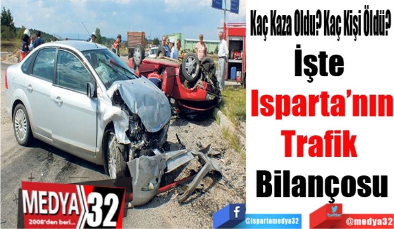 Kaç Kaza Oldu? Kaç Kişi Öldü? 
İşte 
Isparta’nın
Trafik 
Raporu 
