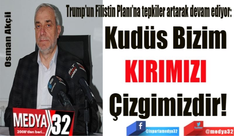 Kudüs Bizim 
KIRIMIZI 
Çizgimizdir!
