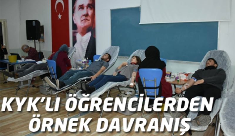 KYK’LI Öğrencilerden Örnek Davranış