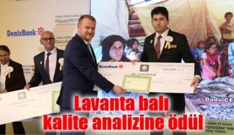 Lavanta balı kalite analizine ödül