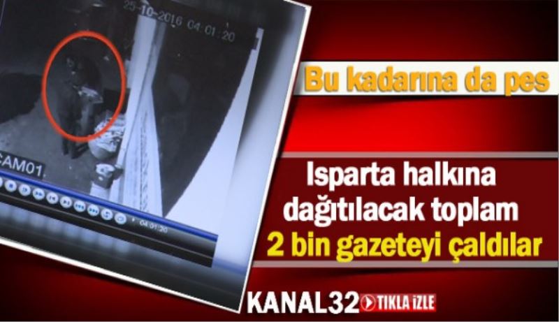 Matbaanın önünden gazeteleri çaldılar