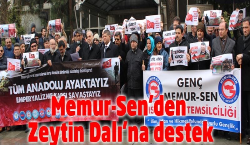 Memur-Sen’den Zeytin Dalı’na destek