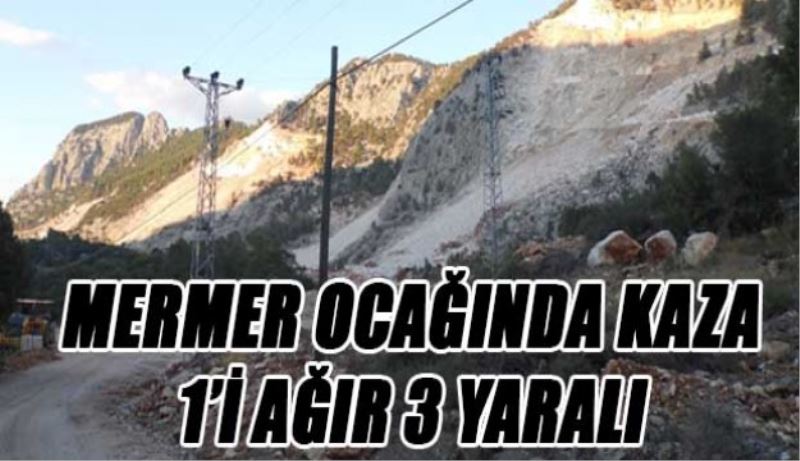 Mermer ocağında kaza