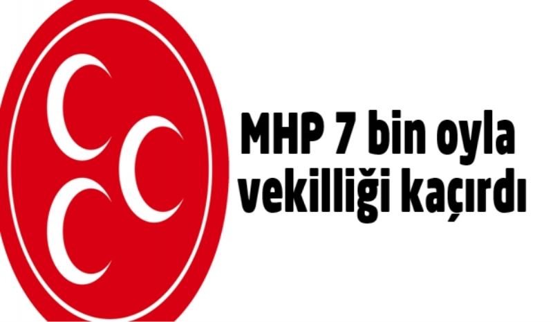 MHP 7 bin oyla vekilliği kaçırdı