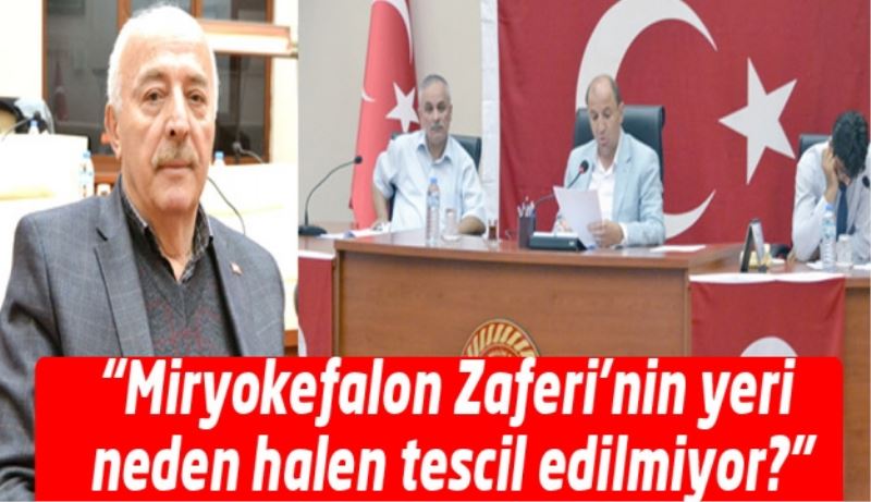 “Miryokefalon Zaferi’nin yeri neden halen tescil edilmiyor?”