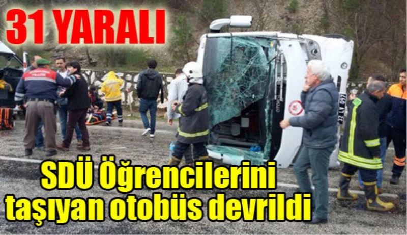 Öğrenci otobüsü kaza yaptı: 31 yaralı