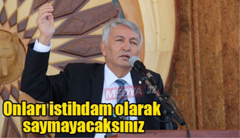 Onları istihdam olarak saymayacaksınız