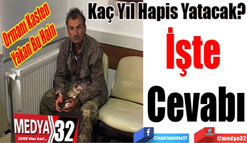 Ormanı Kasten Yakan Hain Kaç Yıl Hapis Yatacak? 
İşte 
Cevabı
