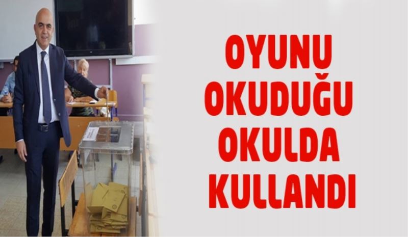 Oyunu okuduğu okulda kullandı