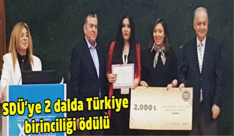 SDÜ’ye 2 dalda Türkiye birinciliği ödülü