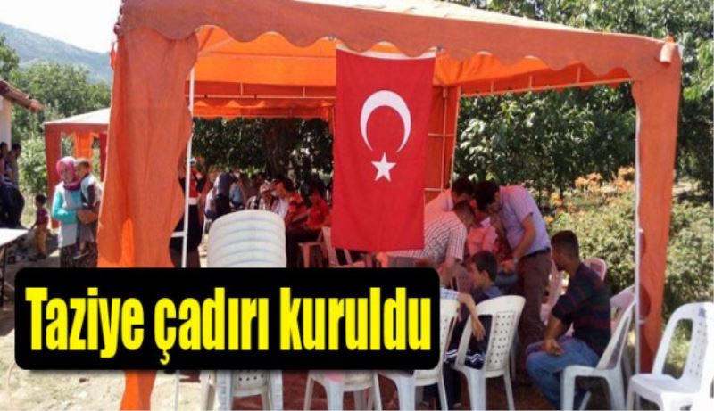 Şehidimiz için taziye çadırı kuruldu 