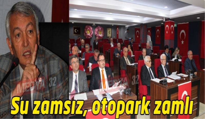 Su zamsız, otopark zamlı