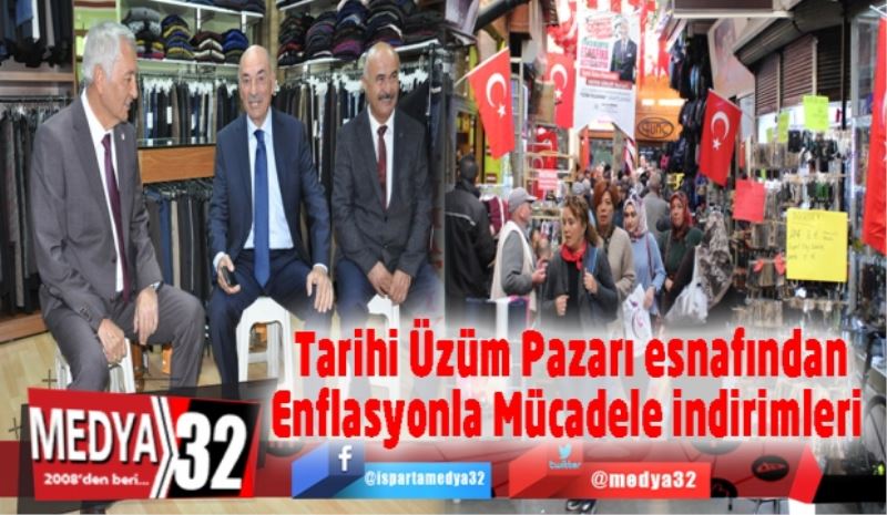 Tarihi Üzüm Pazarı esnafından Enflasyonla Mücadele indirimleri 