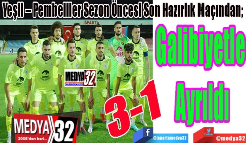 TÜM AYRINTILAR BU HABERDE
Yeşil – Pembeliler Sezon Öncesi Son Hazırlık Maçından; 
Galibiyetle 
Ayrıldı 
