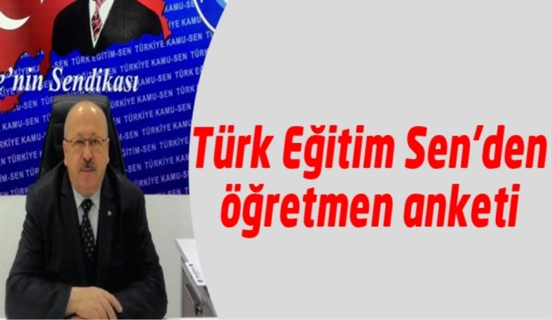 Türk Eğitim Sen’den öğretmen anketi 
