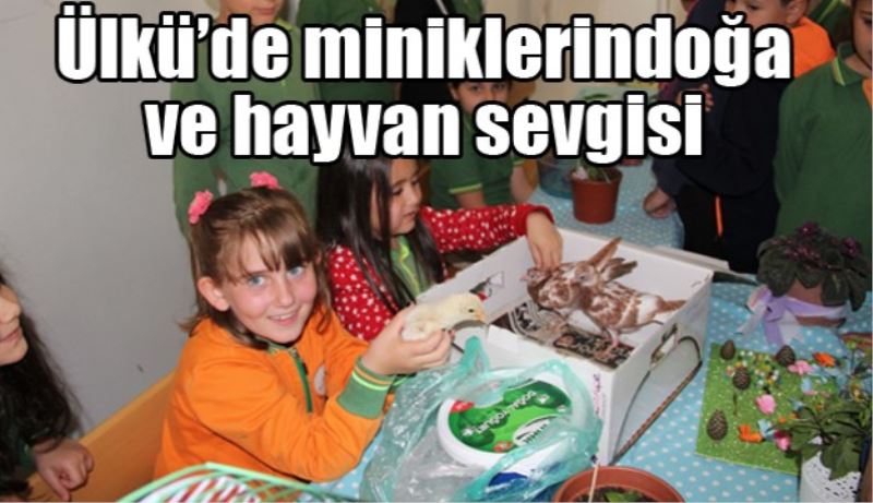 Ülkü’de miniklerin doğa ve hayvan sevgisi 