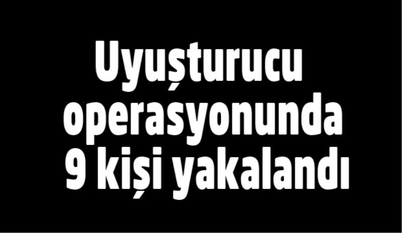 Uyuşturucu operasyonunda 9 kişi yakalandı