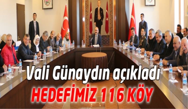 Vali Günaydın: Hedefimiz 116 köy