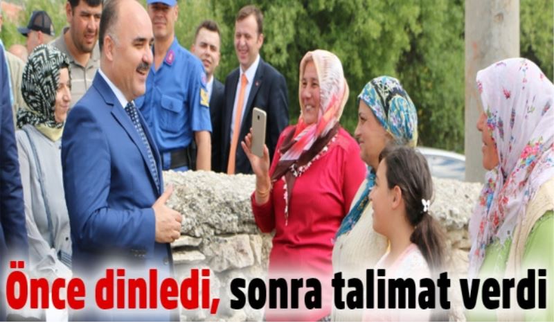 Vali Günaydın önce dinledi, sonra talimat verdi