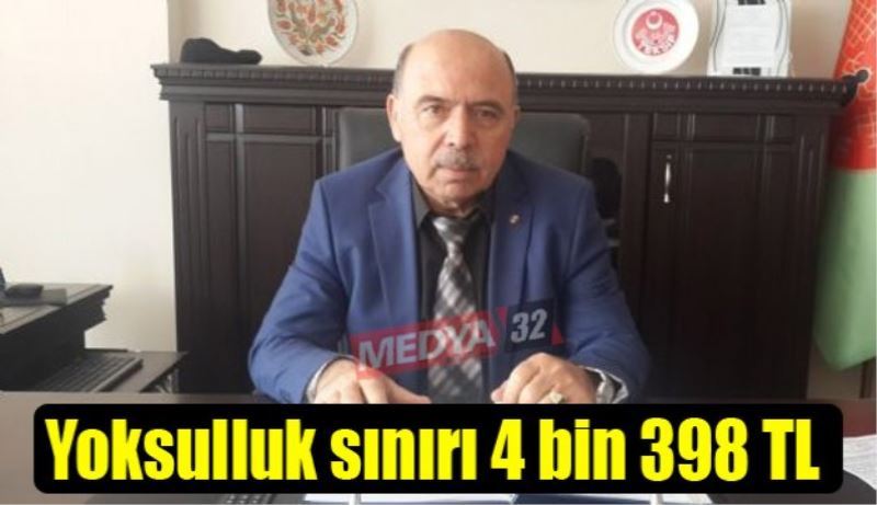 Yoksulluk sınırı 4 bin 398 TL