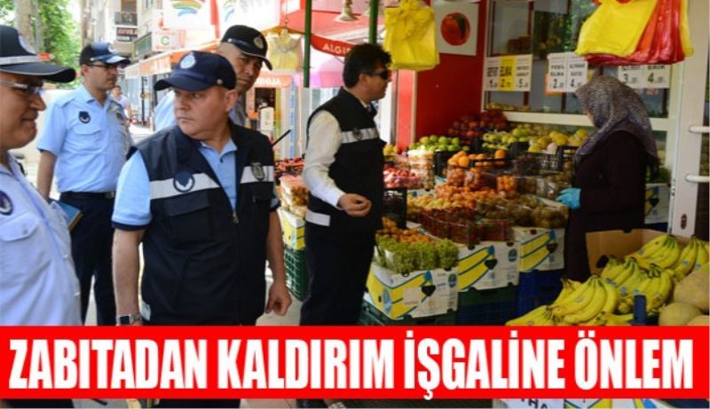 Zabıtadan Kaldırım İşgaline Önlem